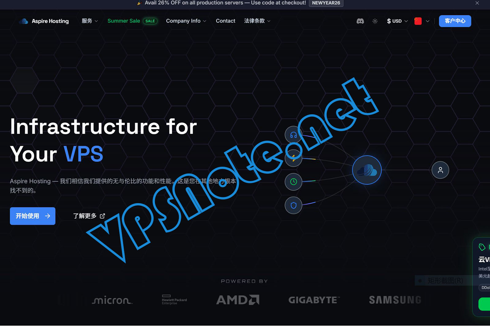 AspireHosting - 德国便宜VPS，2核CPU/2G内存/2T流量/DDoS防御，每月仅$3.30