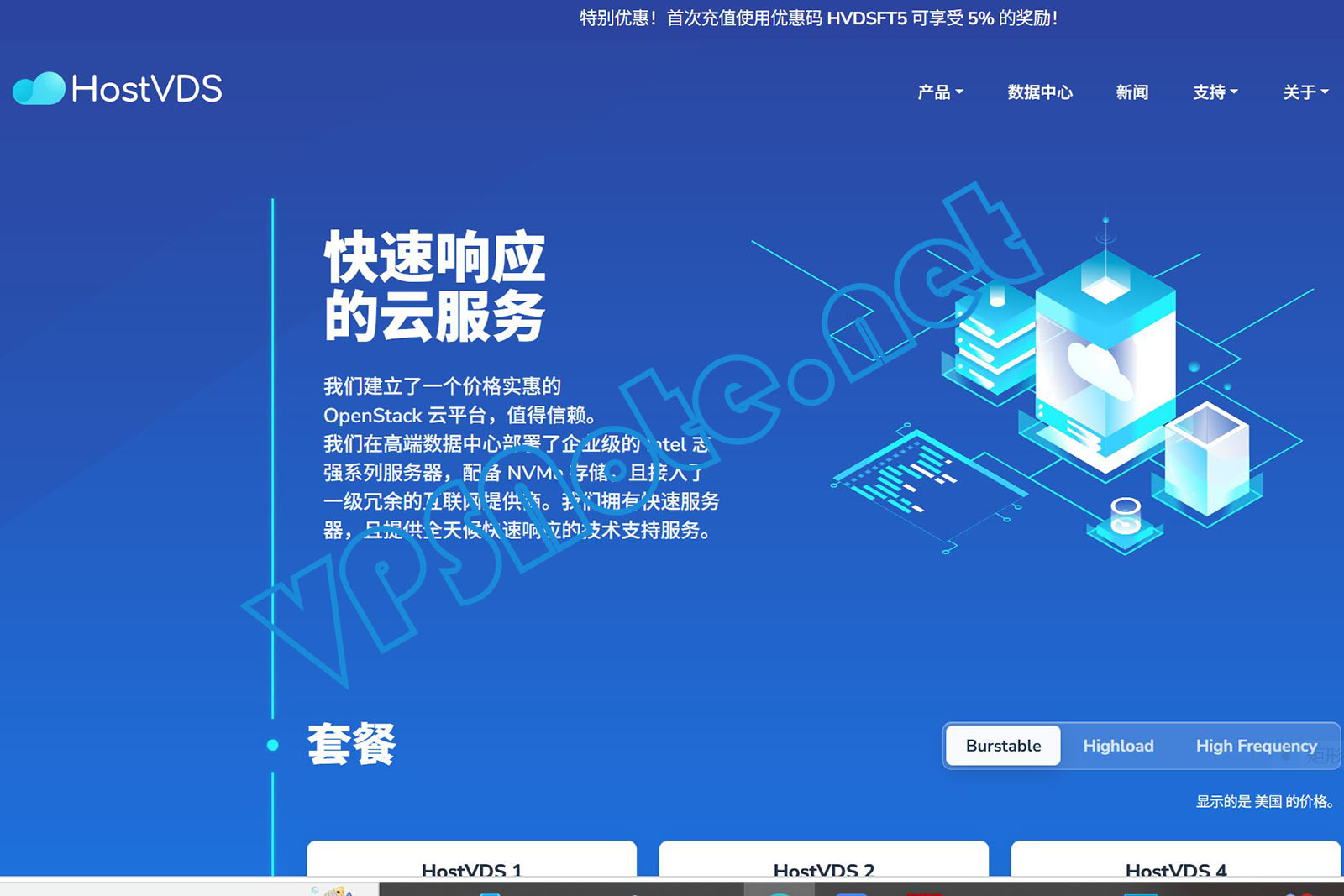 HostVDS - 便宜美国VPS，仅需$0.99/月