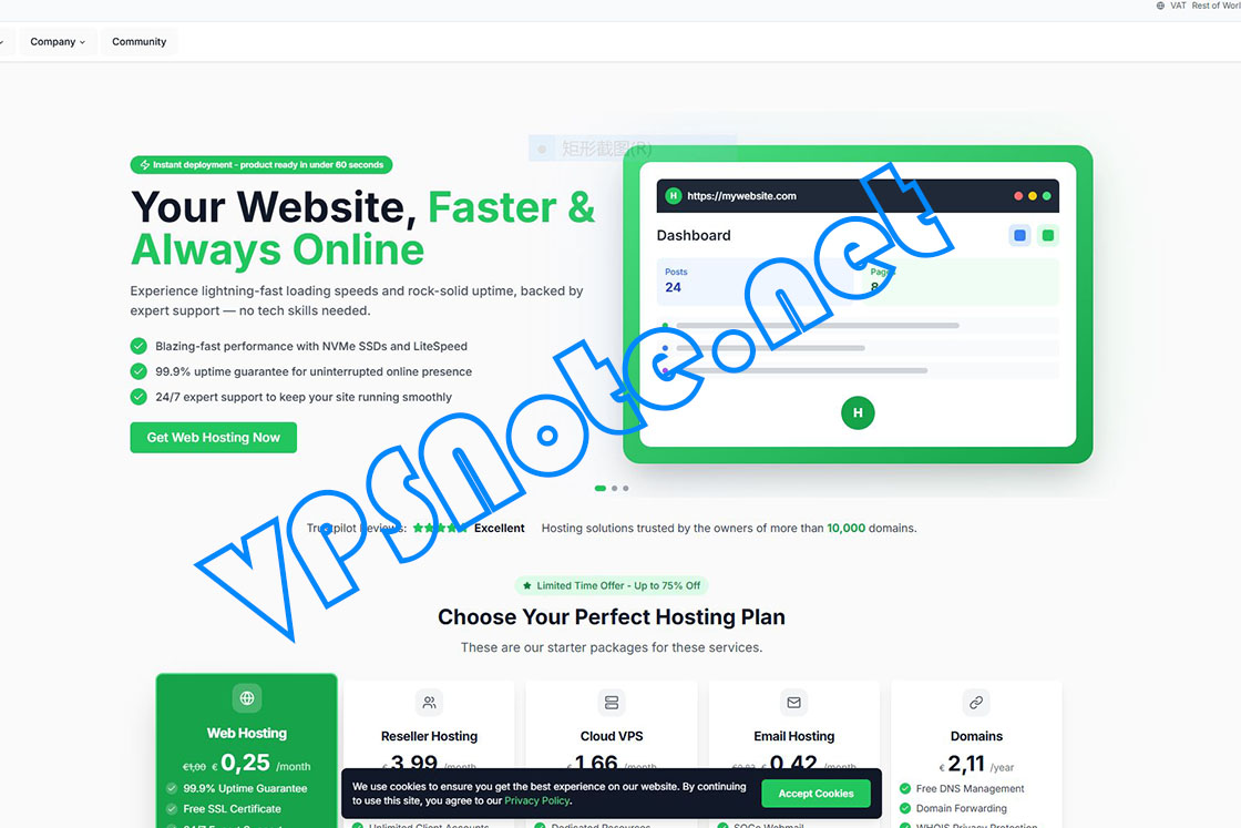 Hostfactor - 便宜VPS/德国VPS/英国VPS/法国VPS，价格低至1.66欧元/月