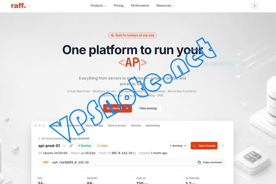 Raff Technologies - 不限流量Windows VPS,3Gbps端口/DDoS防御/免费备份/免费快照,$13.99/月