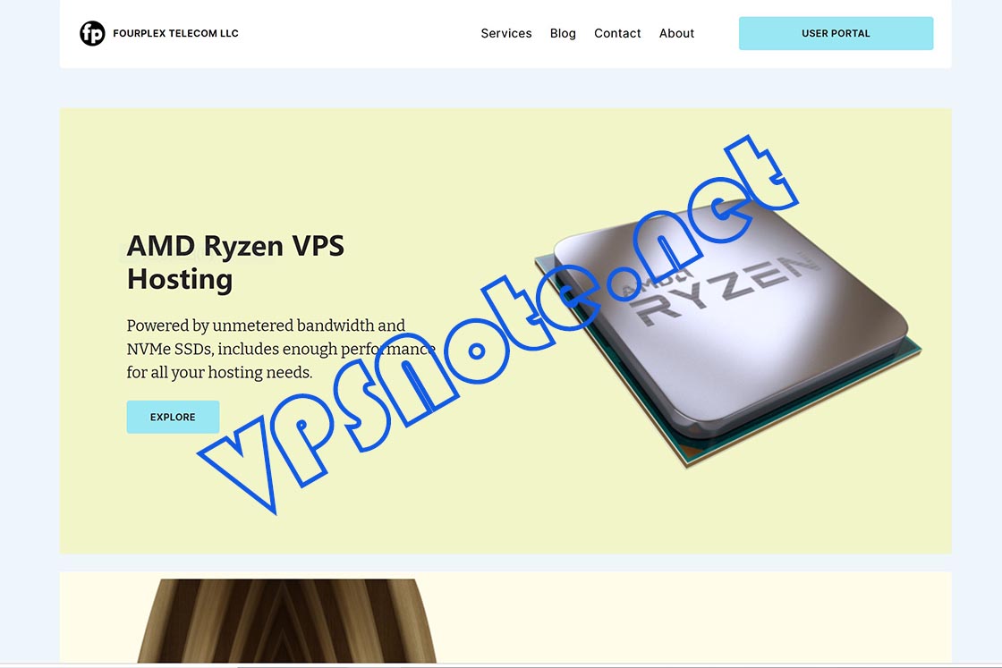 Fourplex - Ryzen VPS半价促销,10G带宽,无限流量,每月$3起